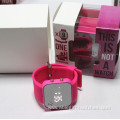 Touch screen wristwatch silicone mirror LED watches